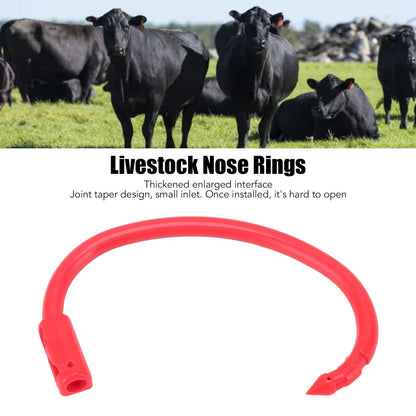 10 PCS Plastic Cow Nose Ring Large Cattle Breeding Nose Ring Livestock Nose Traction Rings V1294-YM0512-3111220290511