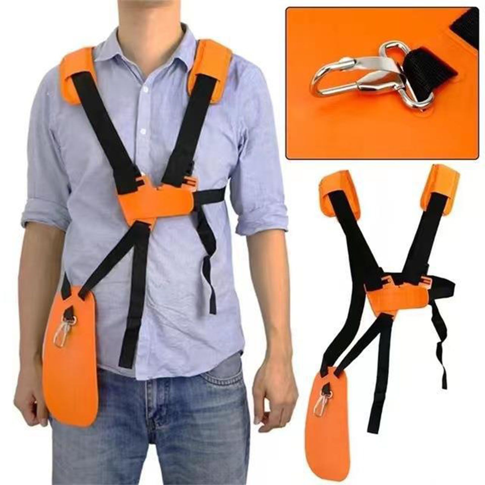 Trimmer Double Shoulder Harness Strap Brush Cutter Shoulder Strap Padded Garden Mower Nyon Belt for FS120 V1294-YM0512-3111220291411