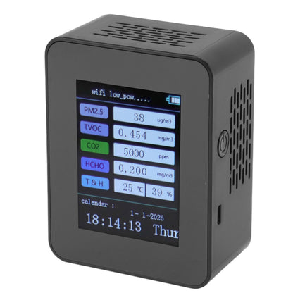 Indoor Air Quality Monitor for TUYA WiFi Smart PM2.5 Formaldehyde Testing 7 in 1 Calendar Time Function Air V1294-YM0512-3111220291511