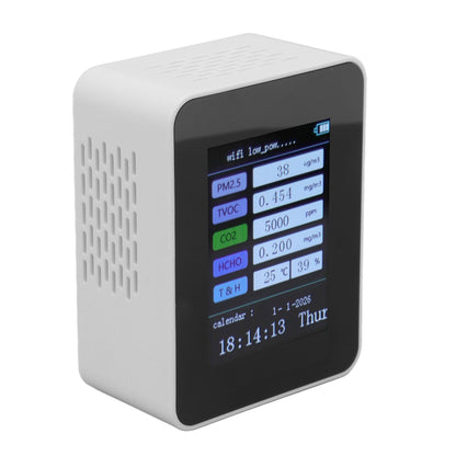 Indoor Air Quality Monitor for TUYA WiFi Smart PM2.5 Formaldehyde Testing 7 in 1 Calendar Time Function Air V1294-YM0512-3111220291512