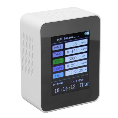 Indoor Air Quality Monitor for TUYA WiFi Smart PM2.5 Formaldehyde Testing 7 in 1 Calendar Time Function Air V1294-YM0512-3111220291512