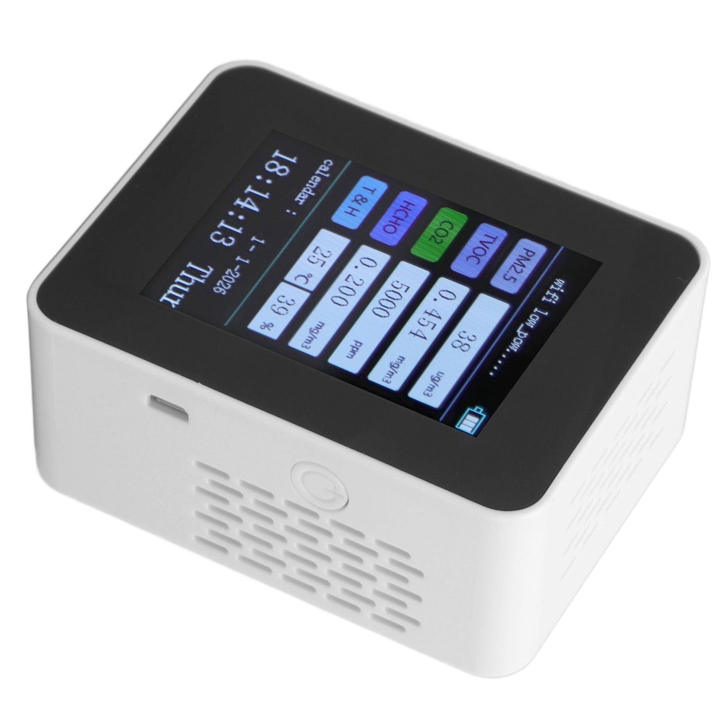 Indoor Air Quality Monitor for TUYA WiFi Smart PM2.5 Formaldehyde Testing 7 in 1 Calendar Time Function Air V1294-YM0512-3111220291512
