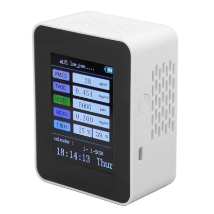 Indoor Air Quality Monitor for TUYA WiFi Smart PM2.5 Formaldehyde Testing 7 in 1 Calendar Time Function Air V1294-YM0512-3111220291512