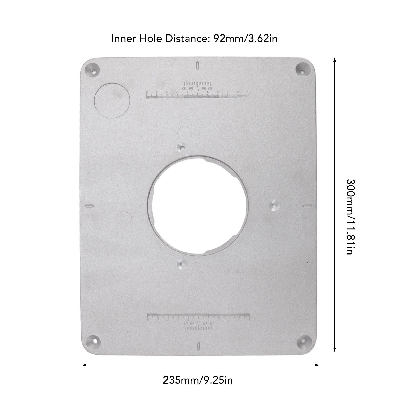 4-17/32in Aluminium Router Table Insert Plate For 625 624 for Bosch 1611 1615 for FEINRT 1800 for Woodworking V1294-YM0512-3111220291811