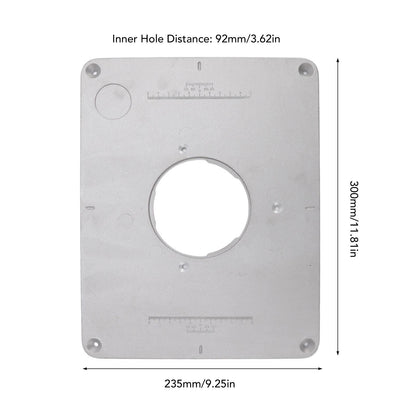 4-17/32in Aluminium Router Table Insert Plate For 625 624 for Bosch 1611 1615 for FEINRT 1800 for Woodworking V1294-YM0512-3111220291811