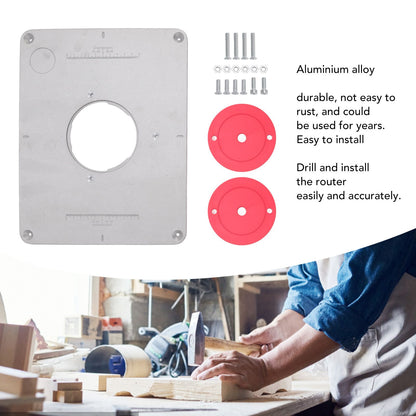4-17/32in Aluminium Router Table Insert Plate For 625 624 for Bosch 1611 1615 for FEINRT 1800 for Woodworking V1294-YM0512-3111220291811