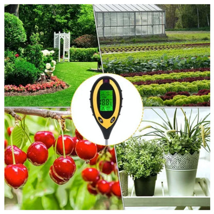 4 In 1 Soil Meter Temperature Sunlight Moisture PH Soil Tester for Family Orchard Agriculture Rice Vegetable V1294-YM0512-3111220293411