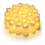 24PCS Electric LED Candles Plastic Electronic Components Tea Light Set For Wedding Confession Decoration V1294-YM0512-3111220294311