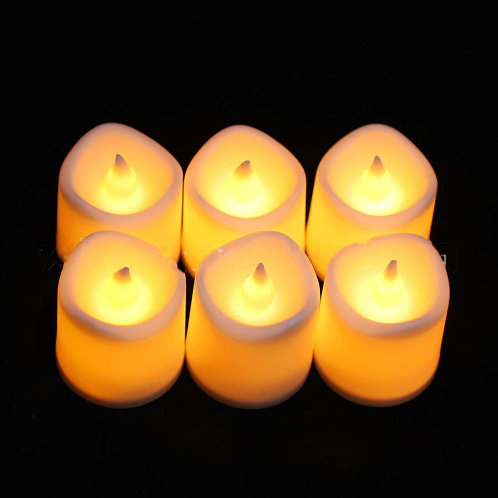24PCS Electric LED Candles Plastic Electronic Components Tea Light Set For Wedding Confession Decoration V1294-YM0512-3111220294311