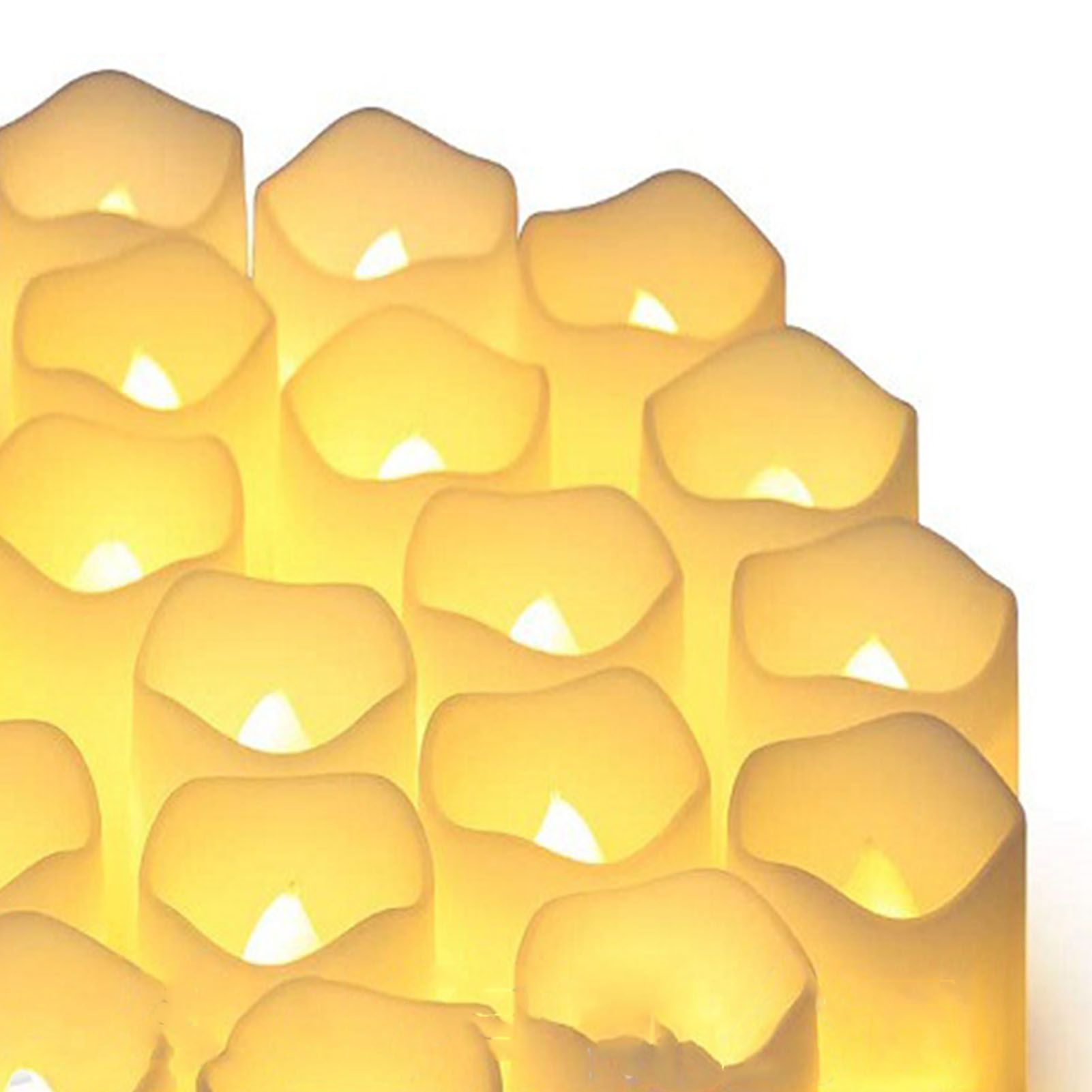 24PCS Electric LED Candles Plastic Electronic Components Tea Light Set For Wedding Confession Decoration V1294-YM0512-3111220294311