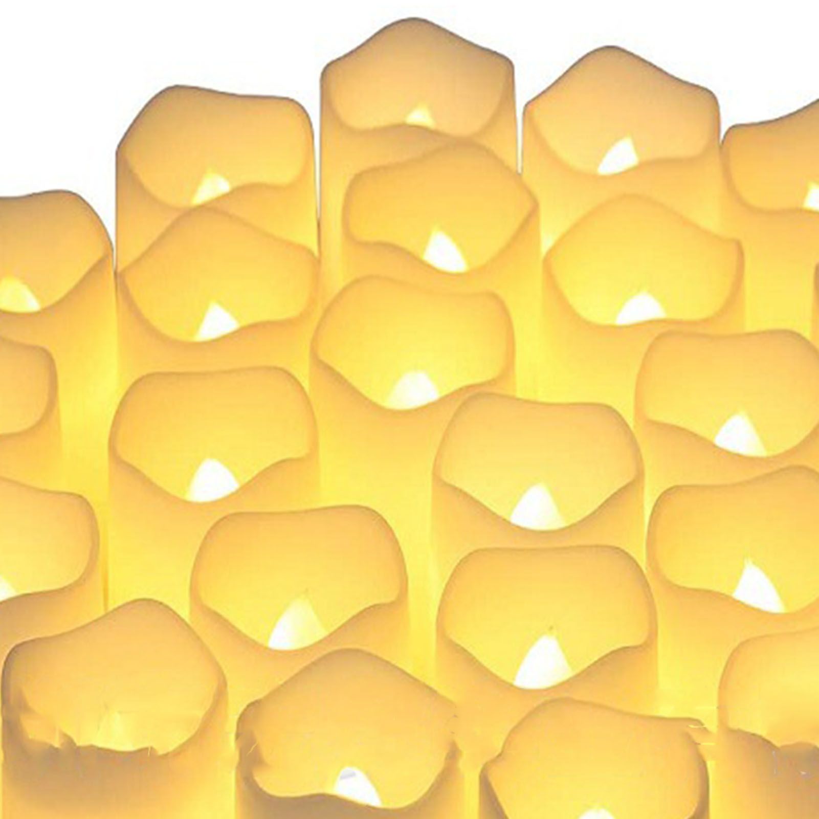 24PCS Electric LED Candles Plastic Electronic Components Tea Light Set For Wedding Confession Decoration V1294-YM0512-3111220294311