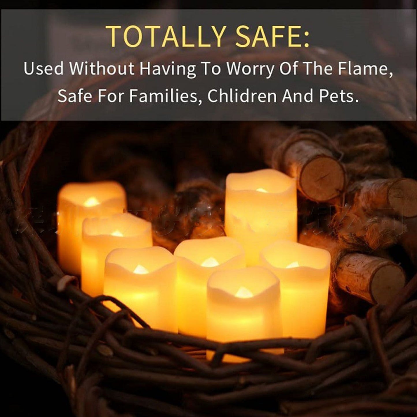 24PCS Electric LED Candles Plastic Electronic Components Tea Light Set For Wedding Confession Decoration V1294-YM0512-3111220294311
