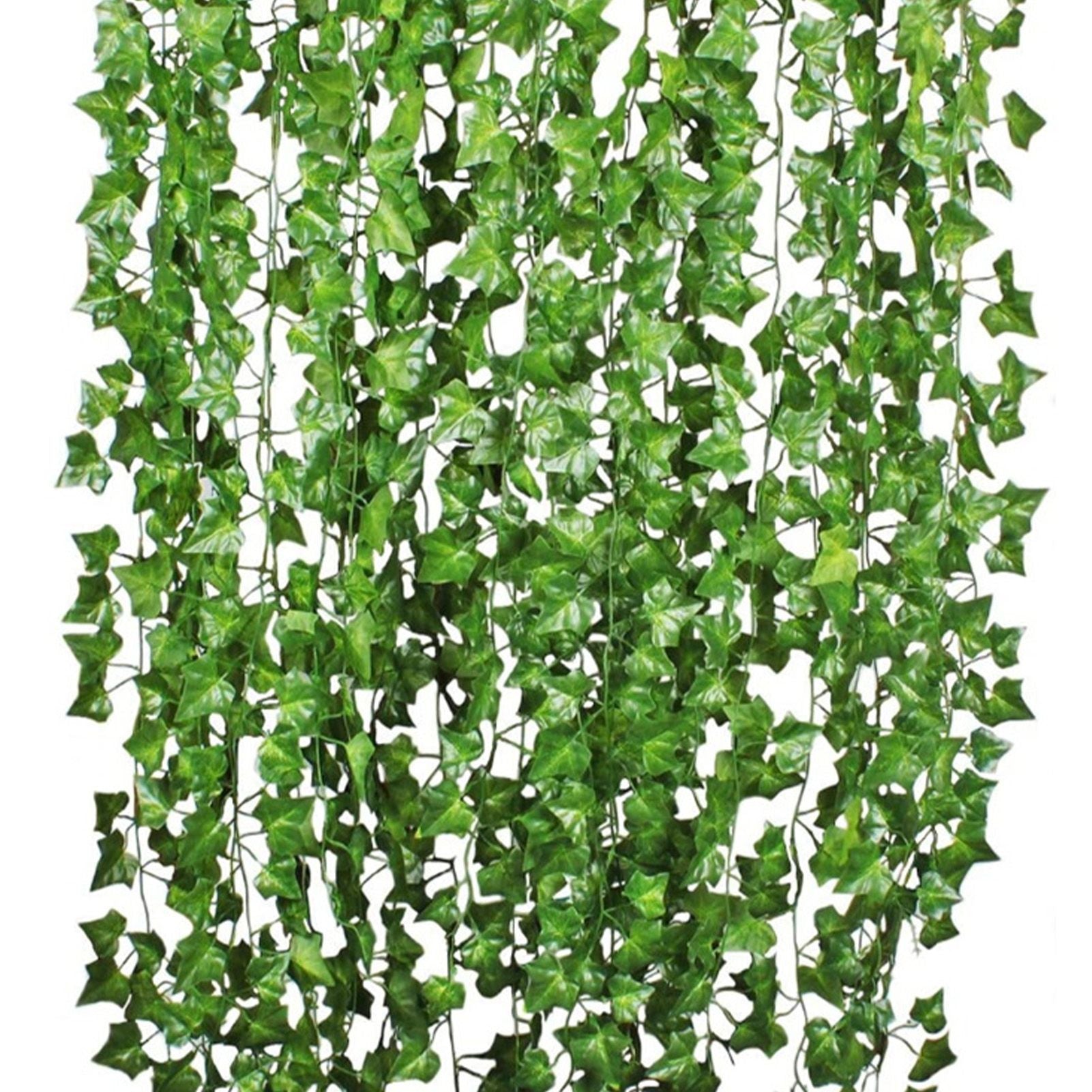 Simulated Ivy Cane Creeper Ivy Decorative Green Plants Ceiling Artificial Vine Eucalyptus Leaves 12PCS V1294-YM0512-3111220295411