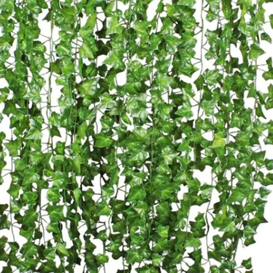 Simulated Ivy Cane Creeper Ivy Decorative Green Plants Ceiling Artificial Vine Eucalyptus Leaves 12PCS V1294-YM0512-3111220295411