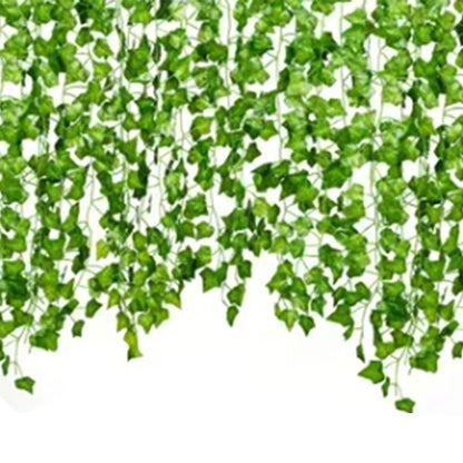 Simulated Ivy Cane Creeper Ivy Decorative Green Plants Ceiling Artificial Vine Eucalyptus Leaves 12PCS V1294-YM0512-3111220295411