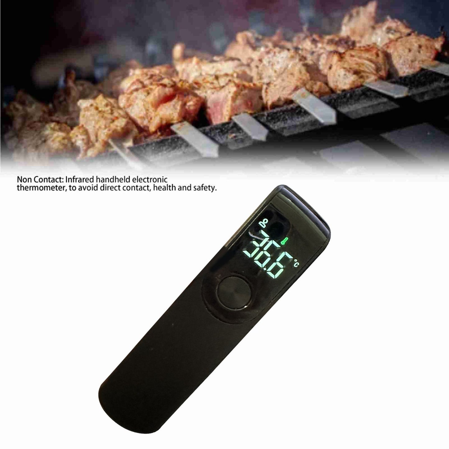 Forehead Thermometer Black Mini Portable Contactless Infrared Handheld Electronic Thermometer for Home V1294-YM0512-3111220296111