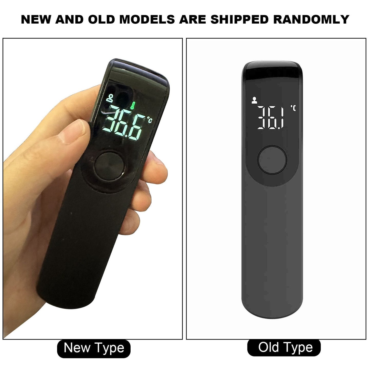 Forehead Thermometer Black Mini Portable Contactless Infrared Handheld Electronic Thermometer for Home V1294-YM0512-3111220296111