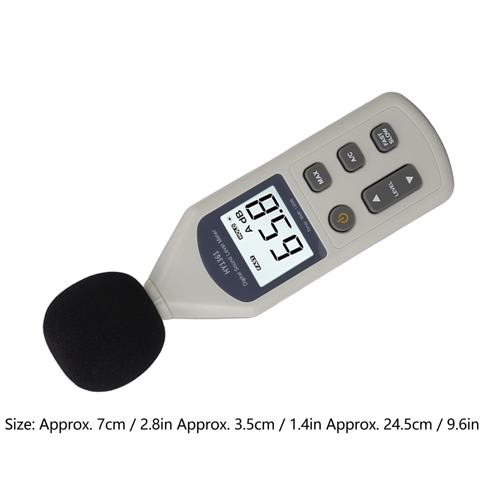 Decibel Meter High Accuracy LCD Screen 30 to 130dBA 5V USB Noise Detector with Backlight for Hospitals V1294-YM0512-3111220296211