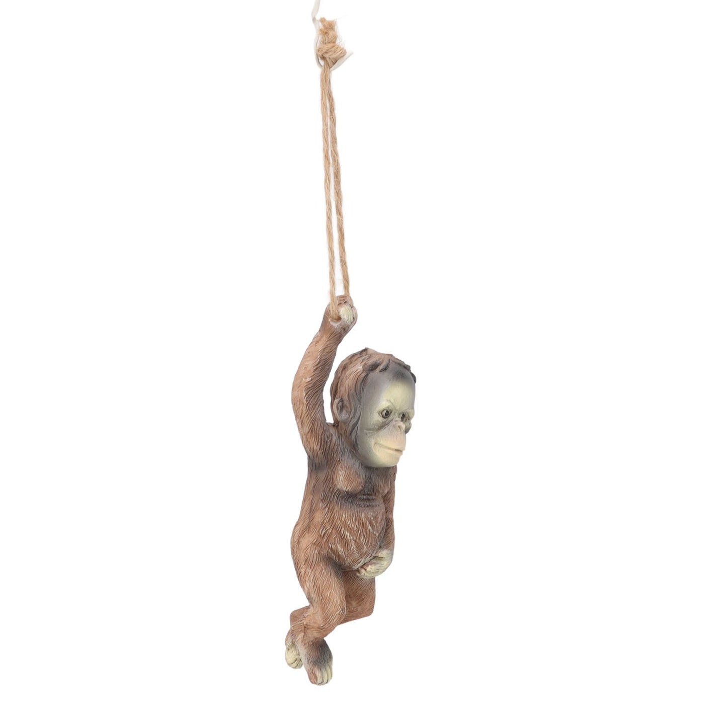 Baby Monkey Hanging Statue Exquisite Carving Resin Brown Monkey Sculptures for Trees Gardens V1294-YM0512-3111220297411