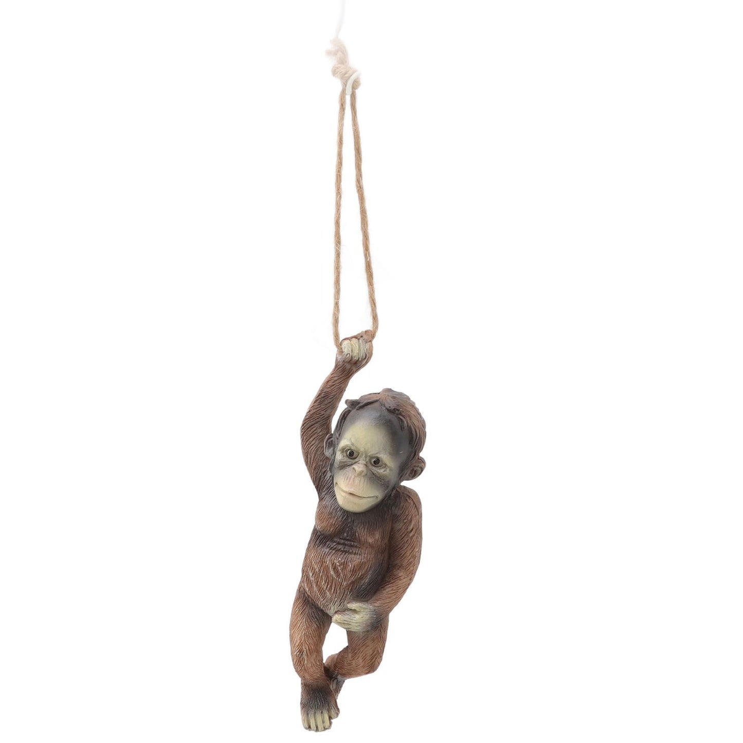 Baby Monkey Hanging Statue Exquisite Carving Resin Brown Monkey Sculptures for Trees Gardens V1294-YM0512-3111220297411