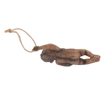 Baby Monkey Hanging Statue Exquisite Carving Resin Brown Monkey Sculptures for Trees Gardens V1294-YM0512-3111220297411