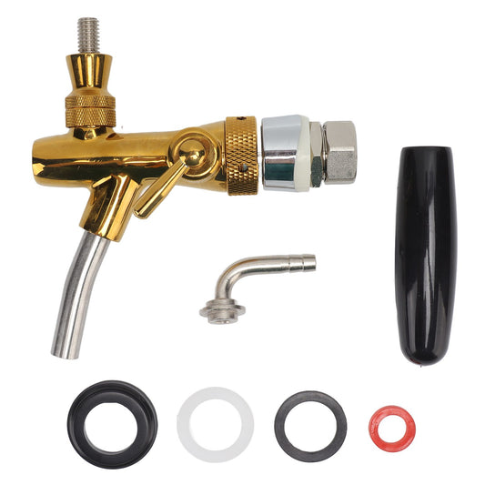Adjustable Draft Beer Faucet Food Grade Golden Stainless Steel Beer Keg Tap for Bar Hotel V1294-YM0512-3111220297611