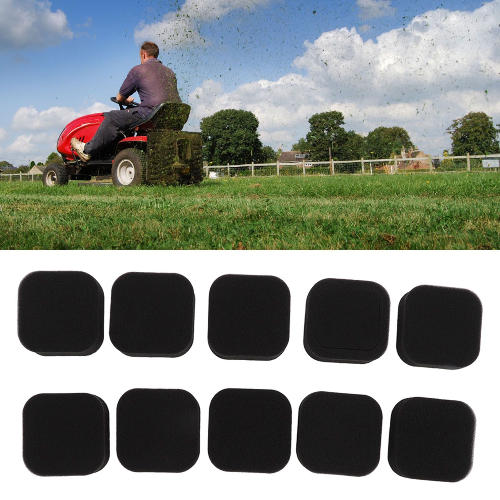 10 Pcs Air Filter for TH23D Para 11010 2530 Black Strimmer Trimmer Replacement Parts V1294-YM0512-3111220297911