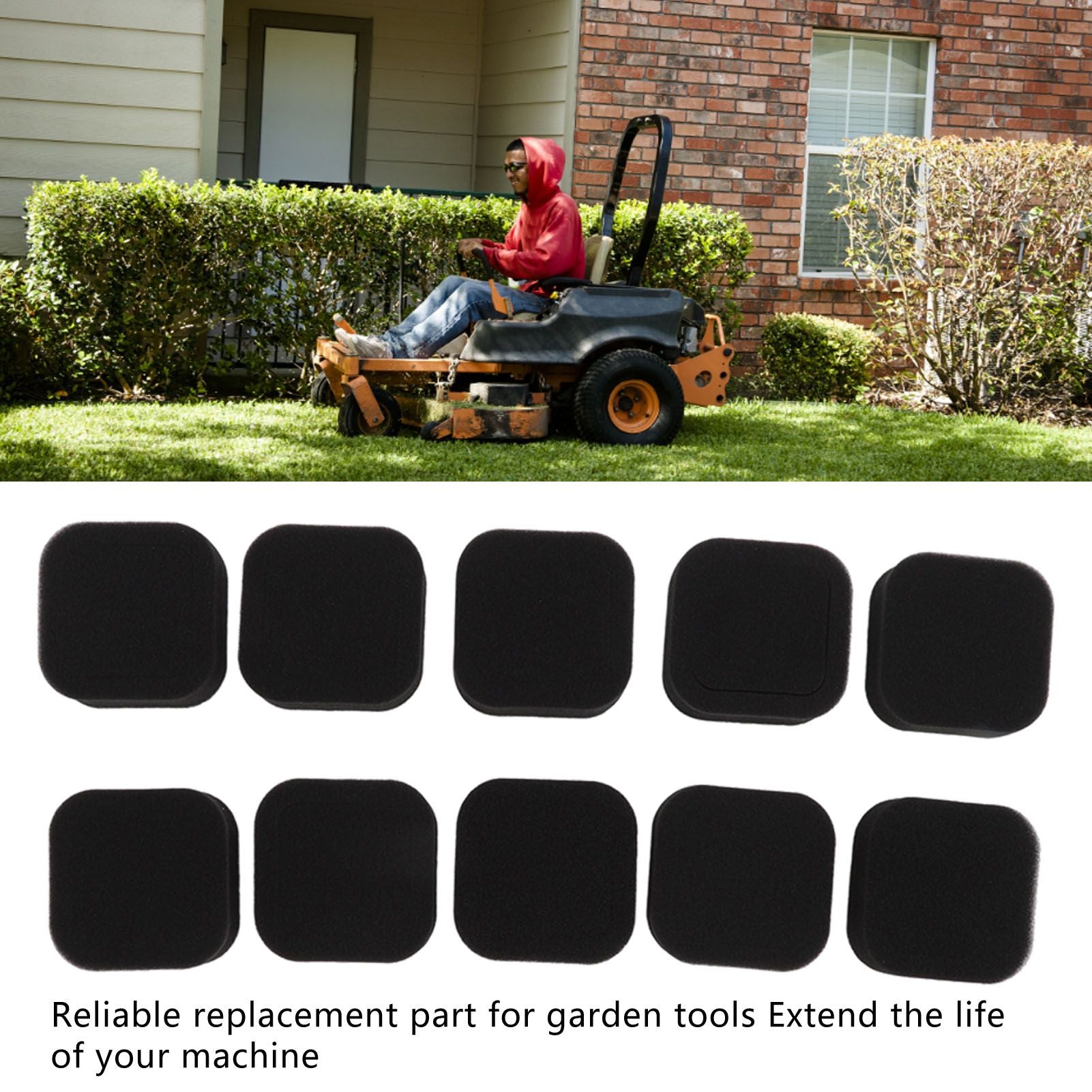 10 Pcs Air Filter for TH23D Para 11010 2530 Black Strimmer Trimmer Replacement Parts V1294-YM0512-3111220297911