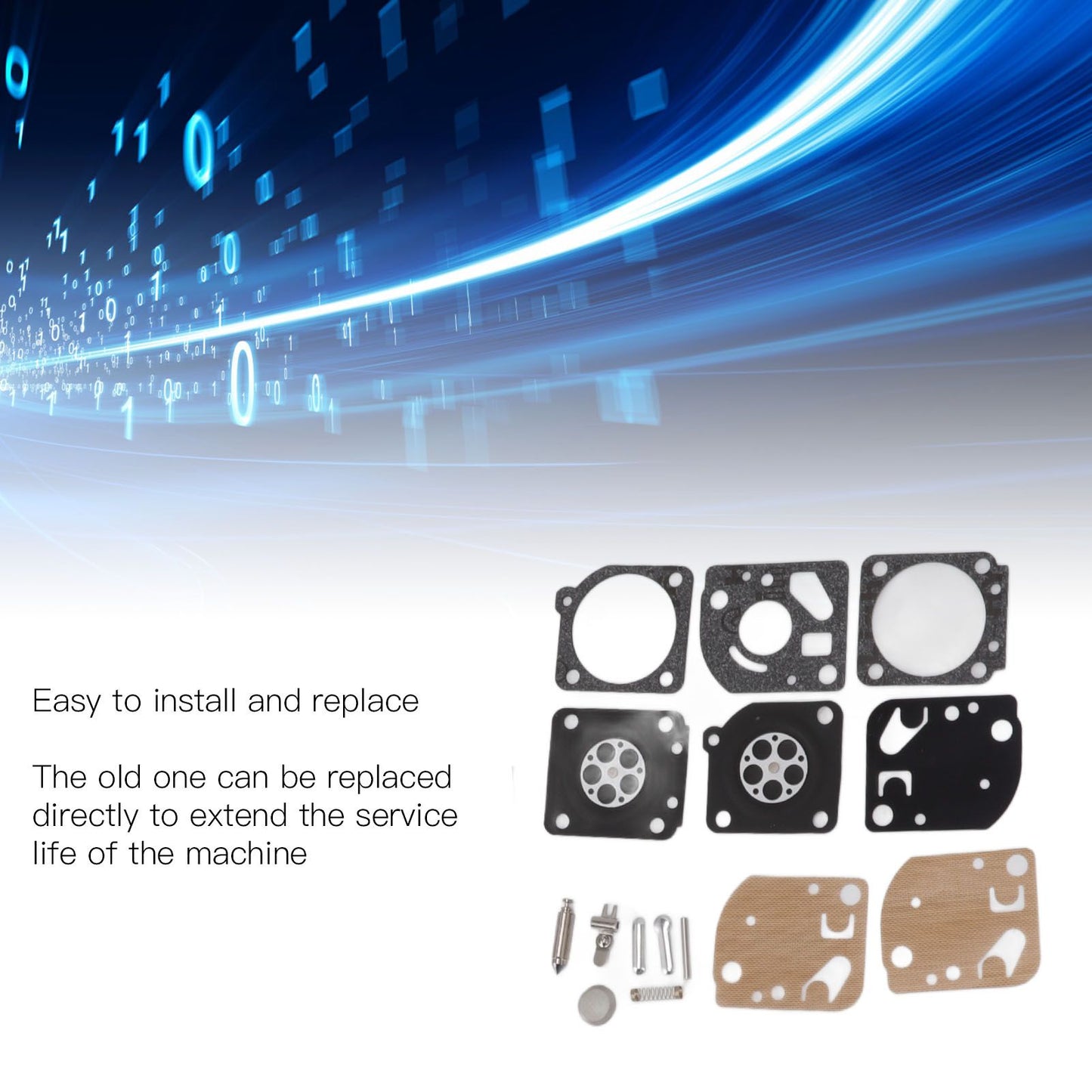 Carburetor Diaphragm and Gasket High Reliability Iron Rubber Carburetor Repair Kit for Zama Rb 29 Replacement V1294-YM0512-3111220298711