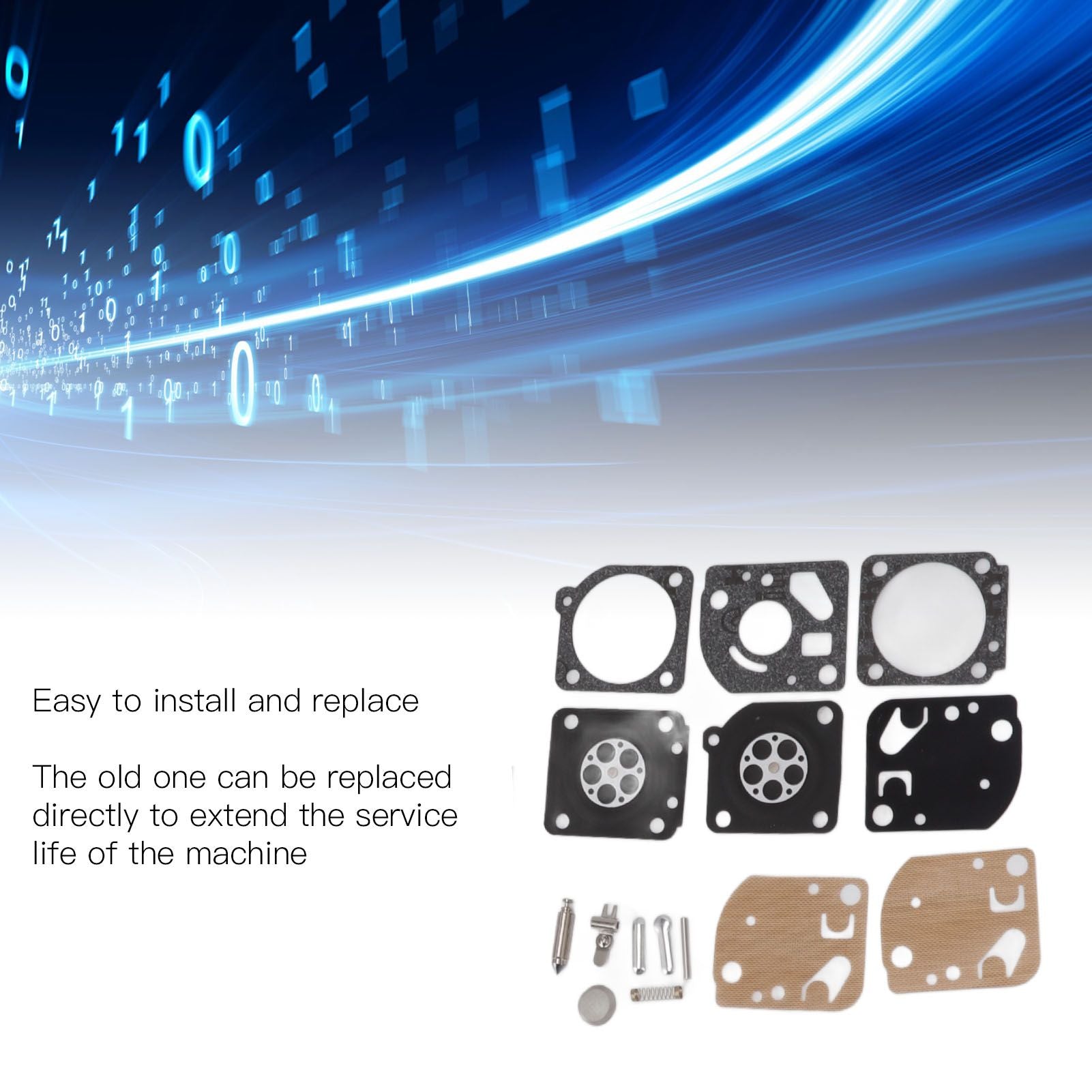 Carburetor Diaphragm and Gasket High Reliability Iron Rubber Carburetor Repair Kit for Zama Rb 29 Replacement V1294-YM0512-3111220298711