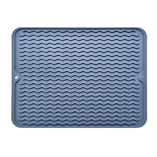 Table Insulating Rubber Mat Anti Slip Waterproof Heat Resistant Dish Drying Placemat for Kitchen Blue V1294-YM0512-3111220299311