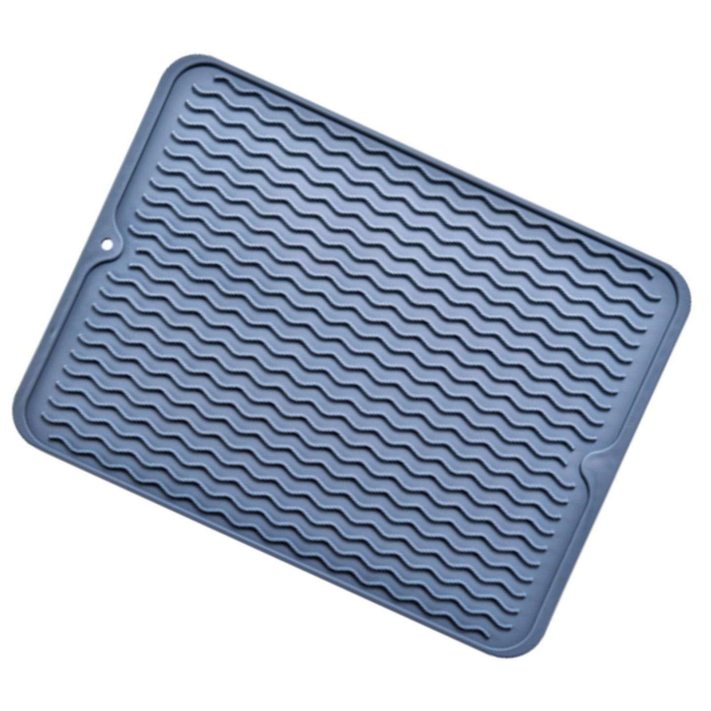 Table Insulating Rubber Mat Anti Slip Waterproof Heat Resistant Dish Drying Placemat for Kitchen Blue V1294-YM0512-3111220299311