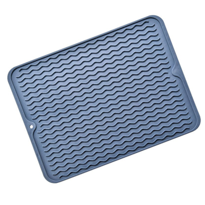 Table Insulating Rubber Mat Anti Slip Waterproof Heat Resistant Dish Drying Placemat for Kitchen Blue V1294-YM0512-3111220299311