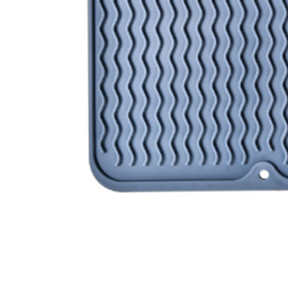 Table Insulating Rubber Mat Anti Slip Waterproof Heat Resistant Dish Drying Placemat for Kitchen Blue V1294-YM0512-3111220299311