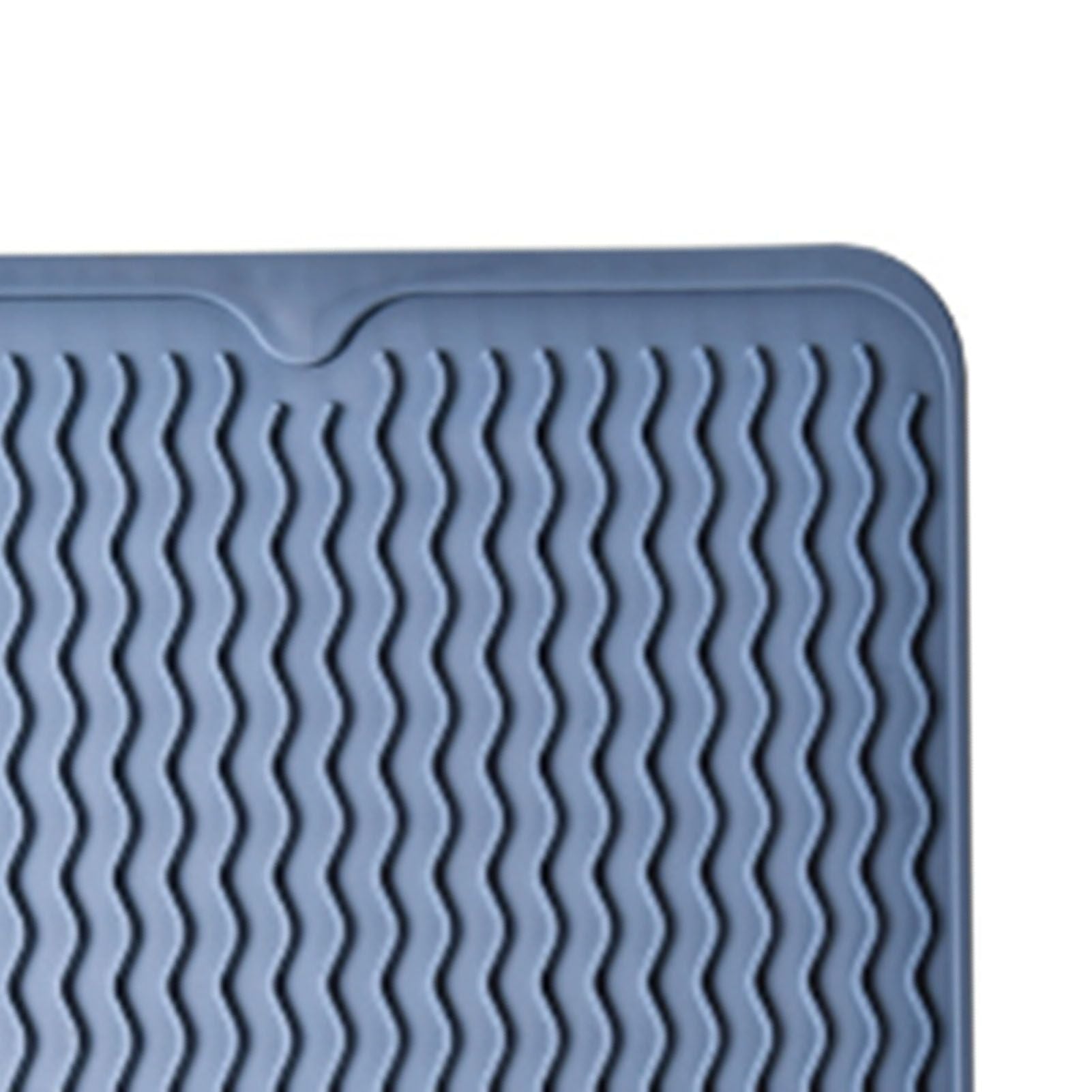 Table Insulating Rubber Mat Anti Slip Waterproof Heat Resistant Dish Drying Placemat for Kitchen Blue V1294-YM0512-3111220299311