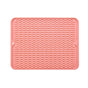 Table Insulating Rubber Mat Anti Slip Waterproof Heat Resistant Dish Drying Placemat for Kitchen Pink V1294-YM0512-3111220299313