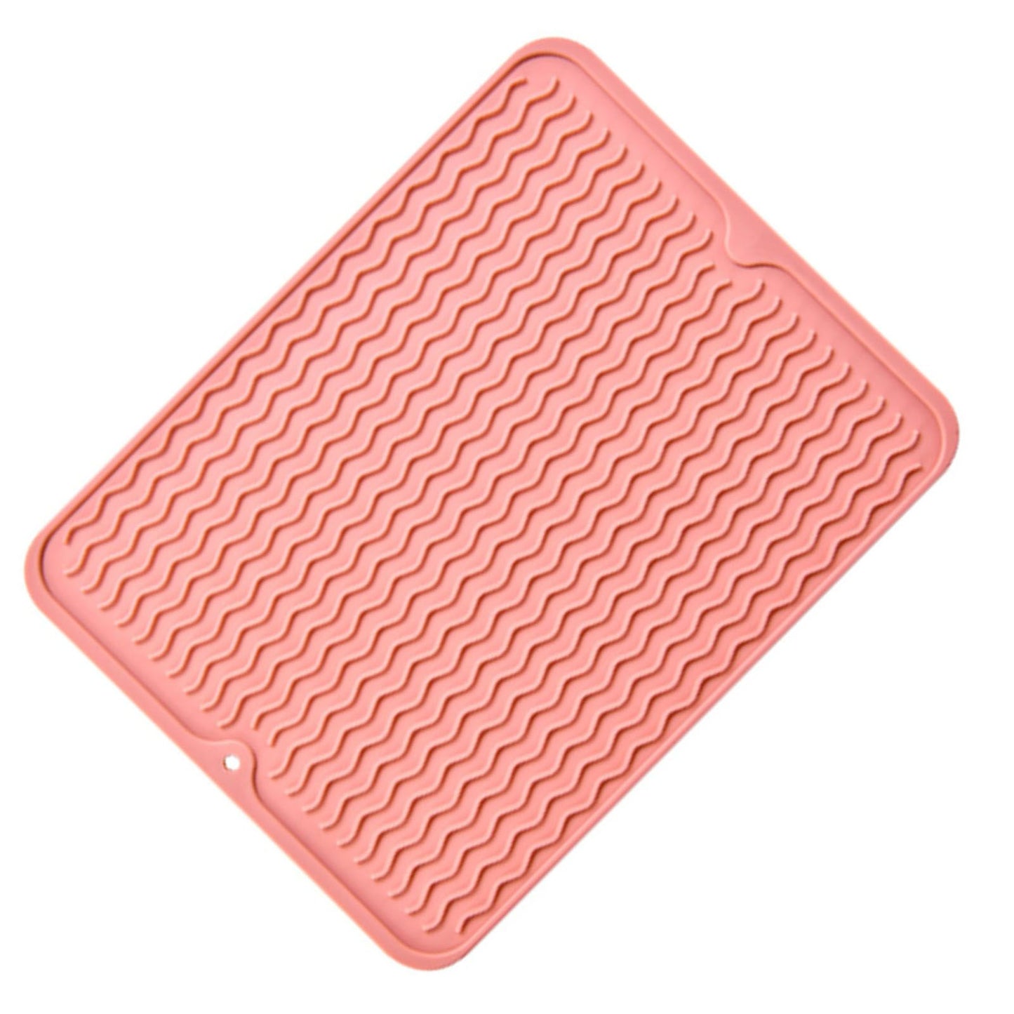Table Insulating Rubber Mat Anti Slip Waterproof Heat Resistant Dish Drying Placemat for Kitchen Pink V1294-YM0512-3111220299313