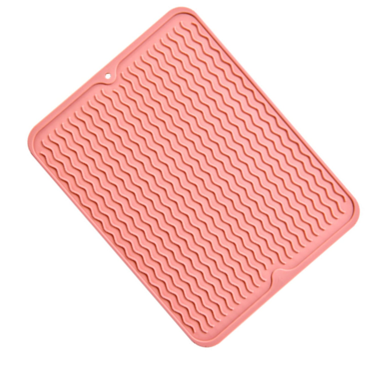 Table Insulating Rubber Mat Anti Slip Waterproof Heat Resistant Dish Drying Placemat for Kitchen Pink V1294-YM0512-3111220299313