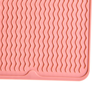 Table Insulating Rubber Mat Anti Slip Waterproof Heat Resistant Dish Drying Placemat for Kitchen Pink V1294-YM0512-3111220299313