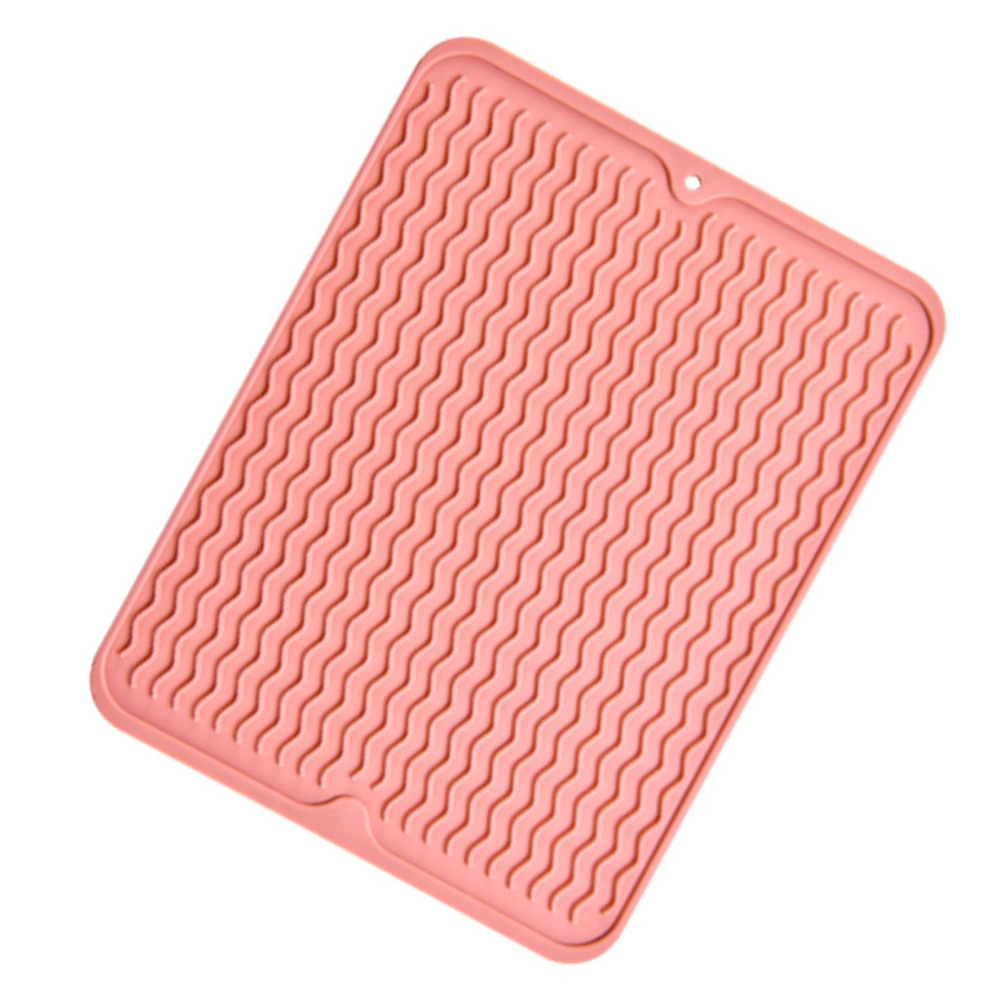 Table Insulating Rubber Mat Anti Slip Waterproof Heat Resistant Dish Drying Placemat for Kitchen Pink V1294-YM0512-3111220299313