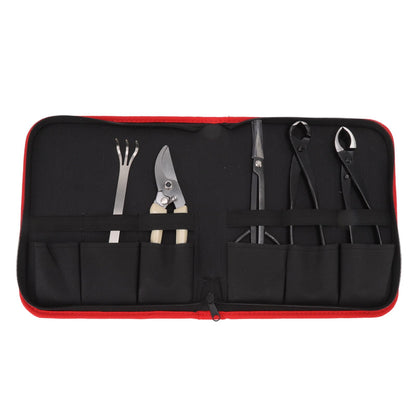 5Pcs Bonsai Tool Set Kit Carbon Steel Bonsai Scissors Rake Branch Cutter Pruning Shears Pliers Garden Tools V1294-YM0512-3111220300311