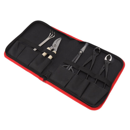 5Pcs Bonsai Tool Set Kit Carbon Steel Bonsai Scissors Rake Branch Cutter Pruning Shears Pliers Garden Tools V1294-YM0512-3111220300311
