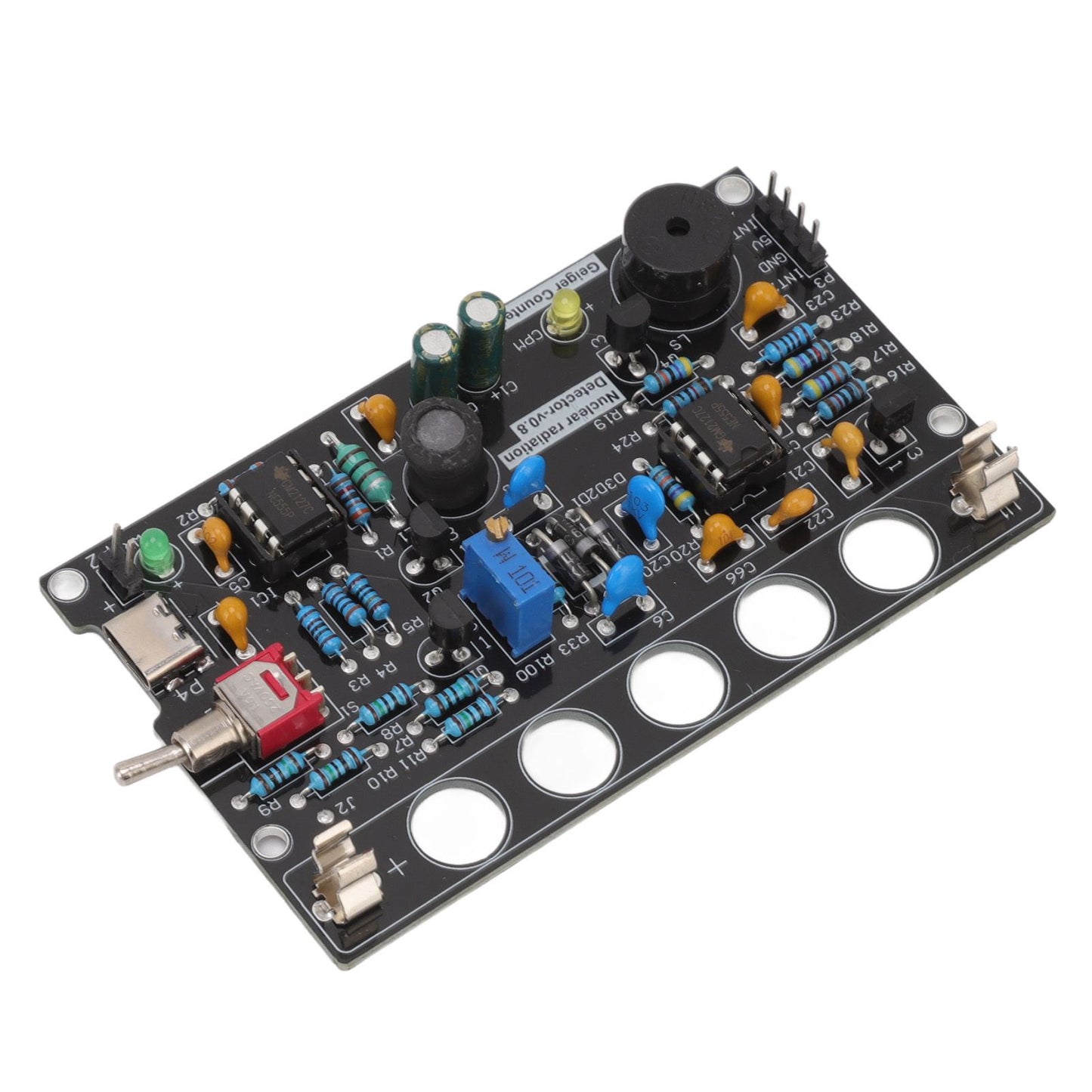 Geiger Counters Kit V0.8 Assembled DIY Tube for Nuclear Radiation Detector Accessories 380V-550V V1294-YM0512-3111220300411