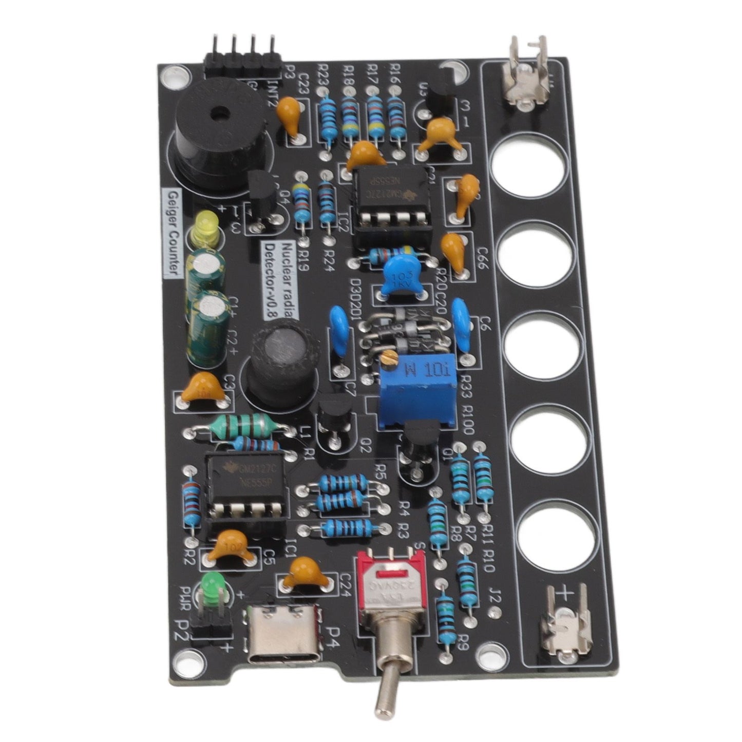 Geiger Counters Kit V0.8 Assembled DIY Tube for Nuclear Radiation Detector Accessories 380V-550V V1294-YM0512-3111220300411