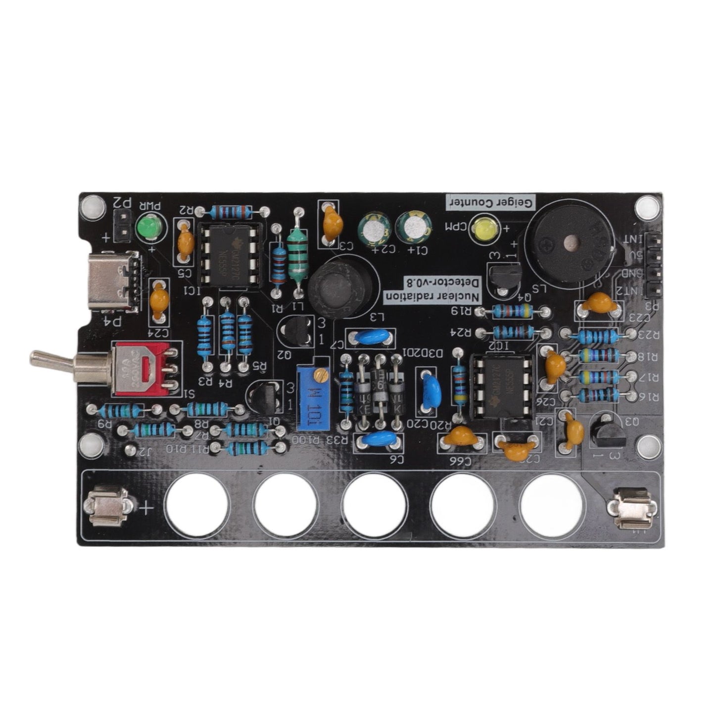 Geiger Counters Kit V0.8 Assembled DIY Tube for Nuclear Radiation Detector Accessories 380V-550V V1294-YM0512-3111220300411