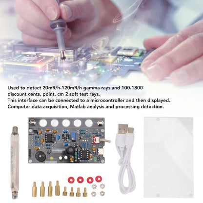 Geiger Counters Kit V0.8 Assembled DIY Tube for Nuclear Radiation Detector Accessories 380V-550V V1294-YM0512-3111220300411