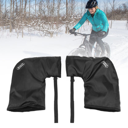 One Pair Bike Handlebar Gloves Waterproof Reflective Bike Handlebar Hand Protector for Winter Cycling V1294-YM0512-3111220302011
