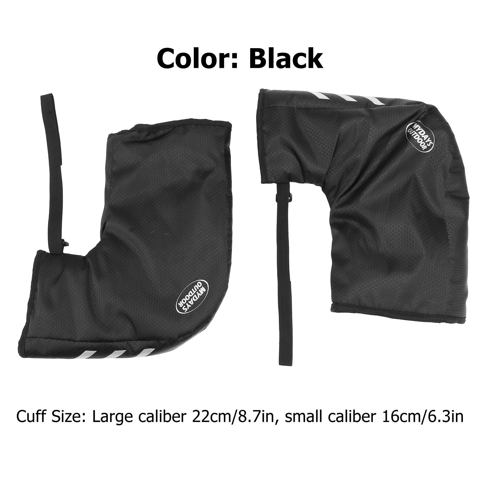 One Pair Bike Handlebar Gloves Waterproof Reflective Bike Handlebar Hand Protector for Winter Cycling V1294-YM0512-3111220302011