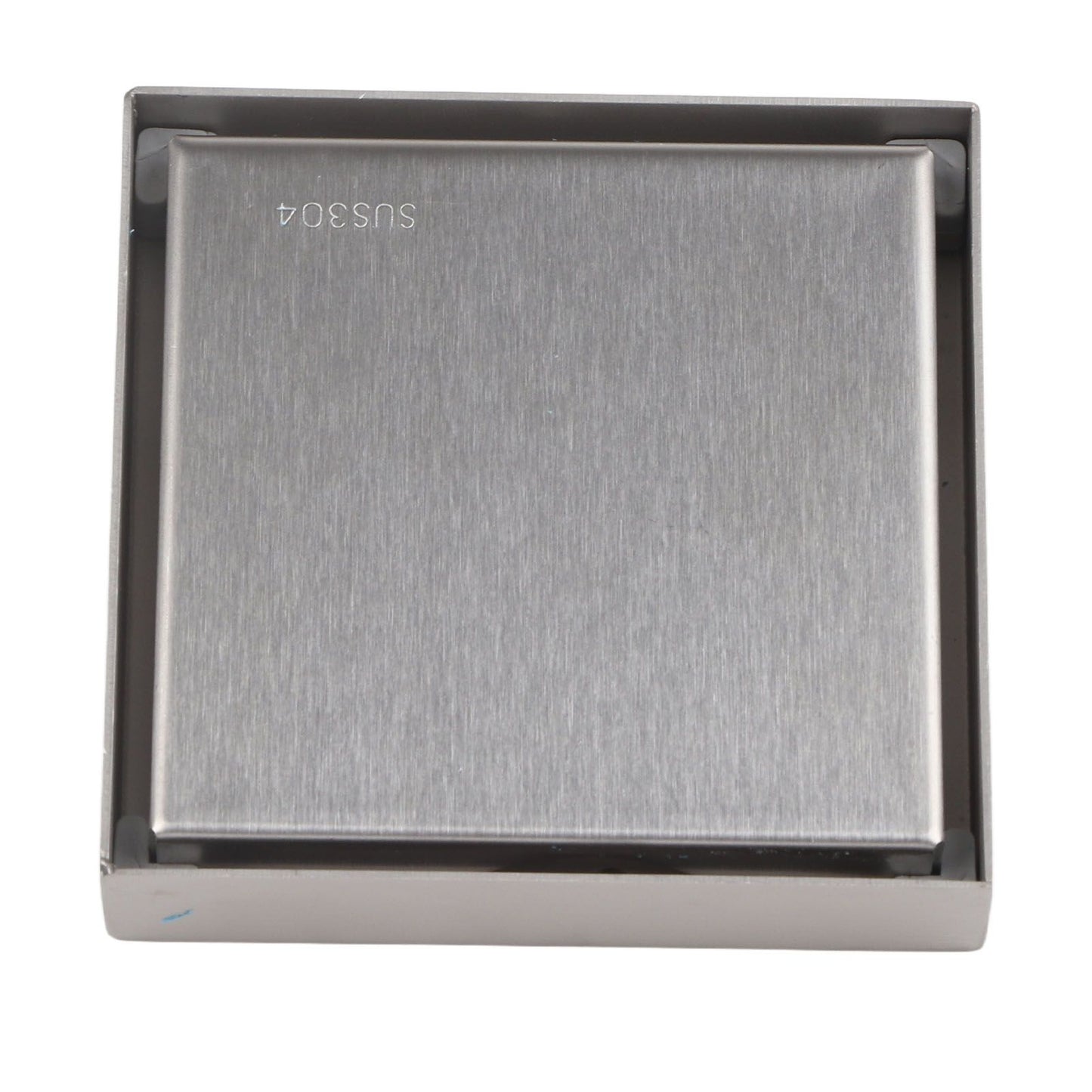 4 Inch Square Invisible Shower Drain Stainless Steel Anti Odor Bathroom Floor Drain 1.3mm Tileable Brushed V1294-YM0512-3112220070913