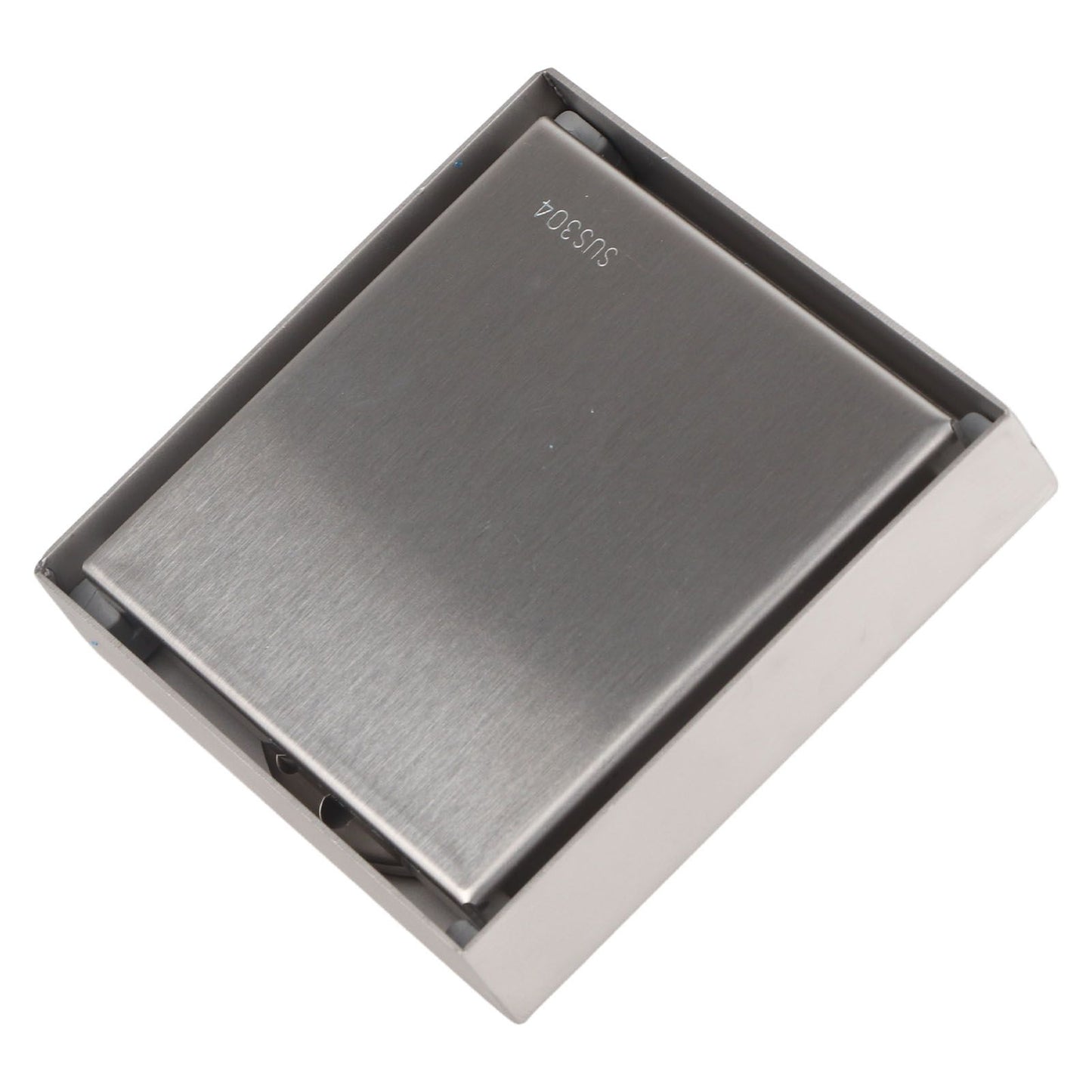 4 Inch Square Invisible Shower Drain Stainless Steel Anti Odor Bathroom Floor Drain 1.3mm Tileable Brushed V1294-YM0512-3112220070913